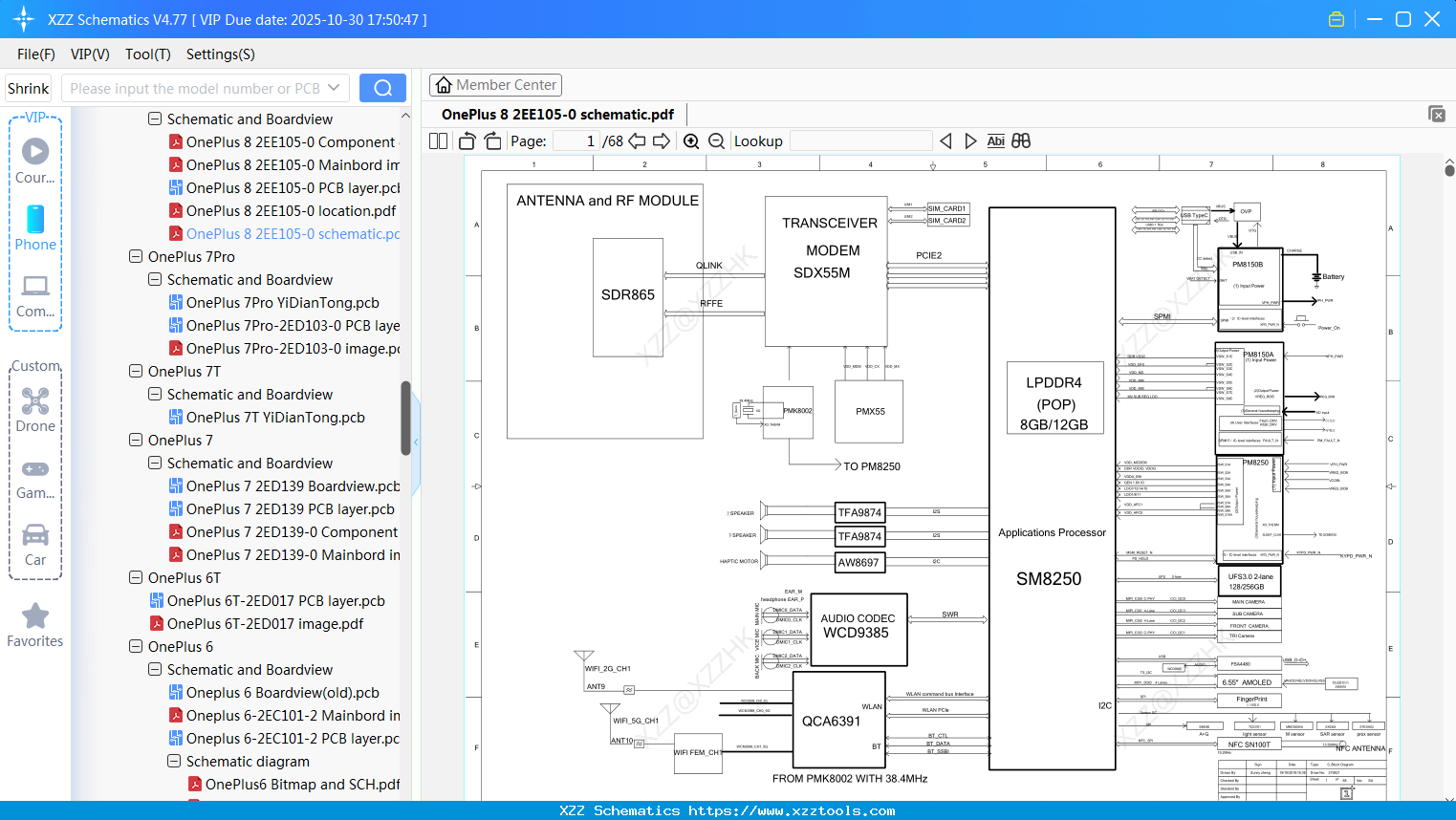OnePlus 8 2EE105-0 Schematic
